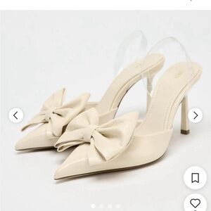 Zara Sling Back Bow Heels